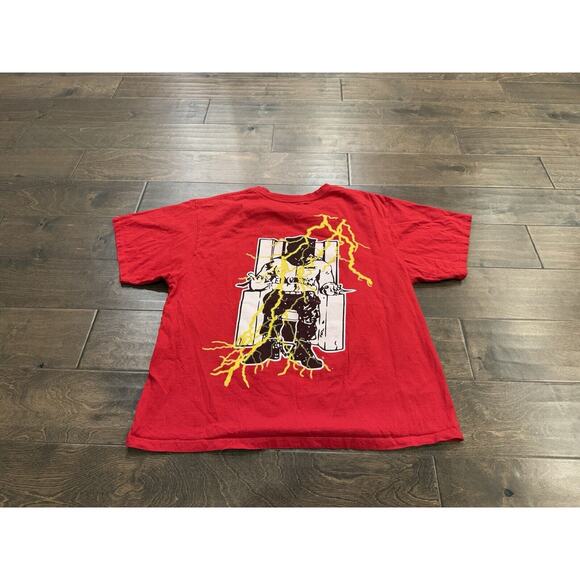 Headgear Classics Mens Red Death Row Records Nostalgic Short Sleeve T-Shirt M - Picture 3 of 8